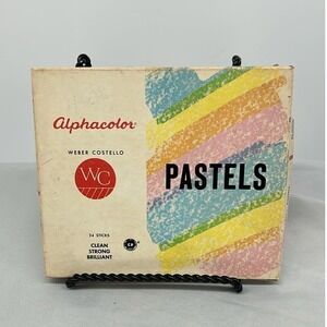 Vintage Alphacolor Pastels 24 Sticks Weber Costello Art School Supplies